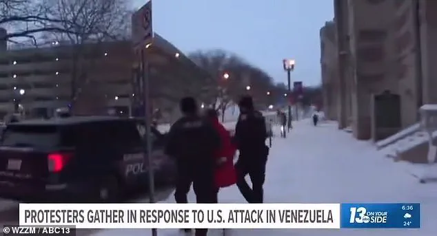 Late-Breaking: Protester Arrested Mid-Interview as U.S. Raids in Venezuela Draw Attention in Grand Rapids