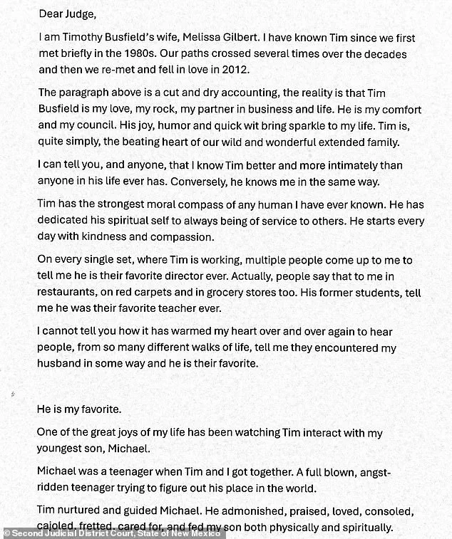 Melissa Gilbert's Emotional Plea for Husband Timothy Busfield in High-Profile Child Abuse Case: 'Preserving His Dignity and Safety'