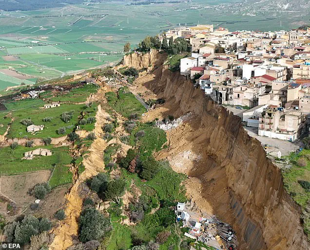 Southern Sicilian Town Niscemi Faces Devastating Landslide Crisis as Heavy Storms Trigger Massive Collapse, Leaving Homes on Brink of Ruin