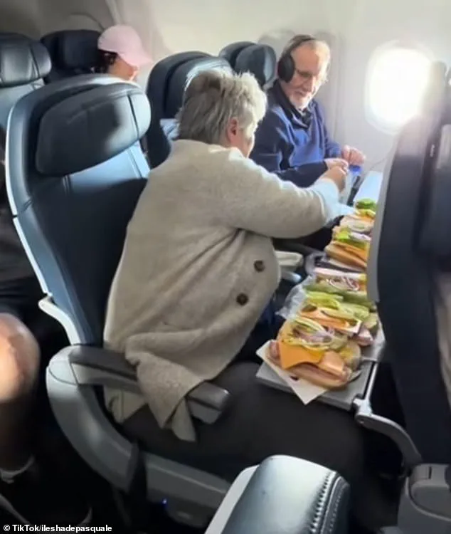 Grandmother Turns Flight Tray Table into Make-Shift Deli, Leaving Passengers in Disbelief