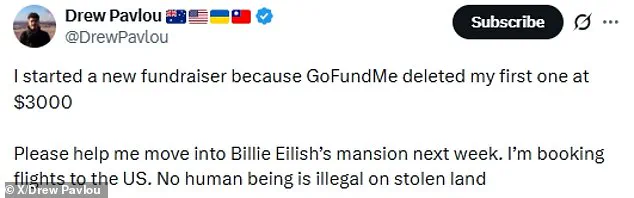 Australian Activist Sparks Controversy with Fundraising to Relocate to Billie Eilish's Home, Inspired by Grammy Speech