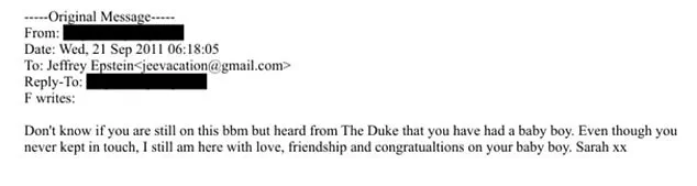 Newly Revealed Emails Show Sarah Ferguson Visited Jeffrey Epstein with Daughters Days After His Release