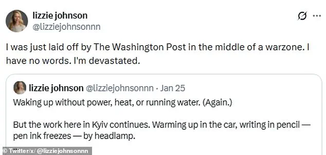 Washington Post Journalist Laid Off During Ukraine War Zone Assignment, Publicly Criticizes Paper