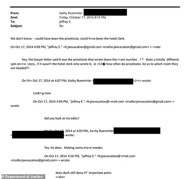 Disgraced Former Goldman Sachs Lawyer Exchanged Emails with Jeffrey Epstein Over Secret Service Prostitution Scandal, DOJ Documents Reveal