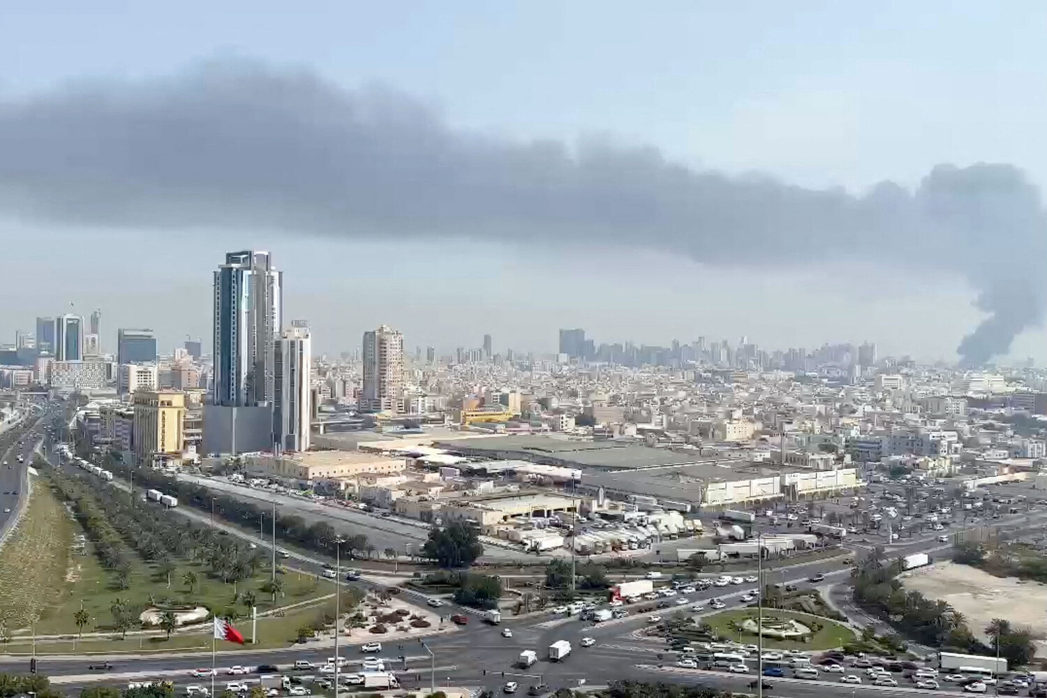 Iranian attack strikes Manama, Bahrain; evacuations underway near U.S. base