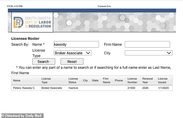 Breaking South Dakota Law: Kristi Noem's Daughter Sells Homes on Social Media with Inactive License
