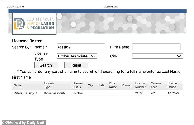 Breaking South Dakota Law: Kristi Noem's Daughter Sells Homes on Social Media with Inactive License
