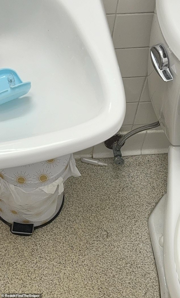 Baffling Optical Illusion Challenges Reddit Users to Find Hidden Invisalign Tray in College Dorm Bathroom