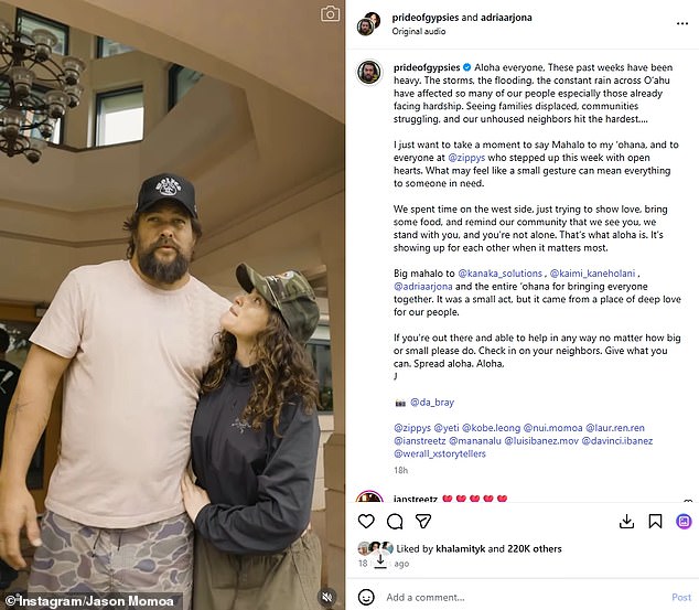 Jason Momoa Shares Personal Crisis as Storm Ravages Hawaiian Islands