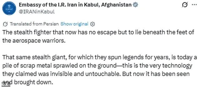 Iran Unveils Stark Images of Downed U.S. F-15E as Propaganda Victory and Symbolic Challenge to Washington