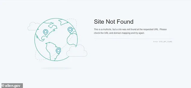 Aliens.gov Website Error Signals UFO Disclosure Progress.
