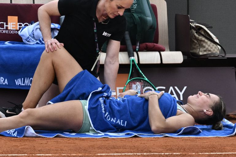 Sabalenka withdraws from Italian Open due to severe lower back injury
