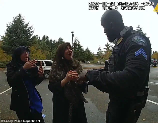 Heated altercation between officers, group including Ihsan and Zahraa after apparent school incident