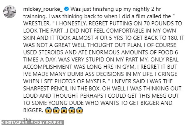 Mickey Rourke Faces Backlash for 'Creepy' Behavior on Celebrity Brother