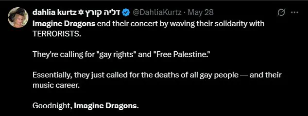 Breaking: Imagine Dragons' Dan Reynolds Sparks Global Controversy with Palestinian Flag Gesture at Milan Festival