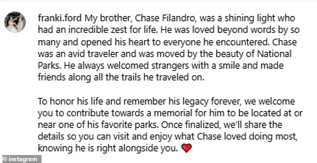 Tragic Death of Chase Filandro Sparks Outpouring of Grief, Tributes Highlight Impact on Community
